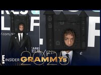 Thumbnail for the Jaden Smith - Wears House on His Head in Must-See Red Carpet Look | Grammys 2025 link, provided by host site